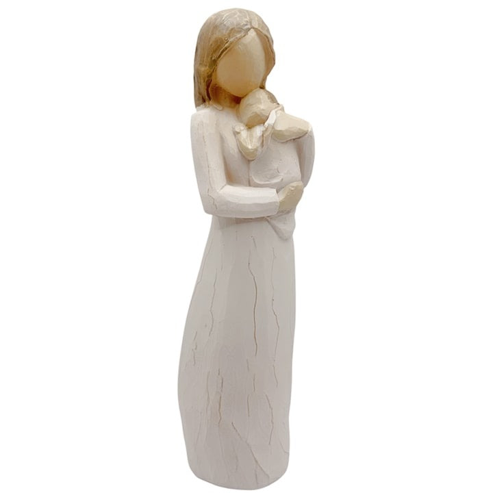 Statueta Mama cu Copil/ Bebe in brate , polirasina , 20 cm