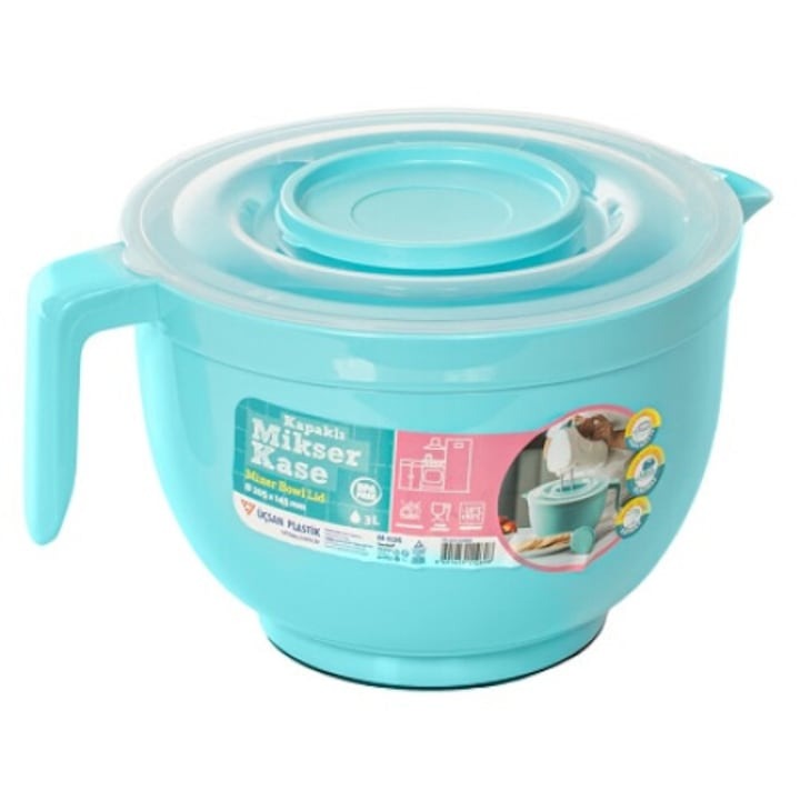 Bol cu maner si capac pentru Mixer, Plastic, 2l