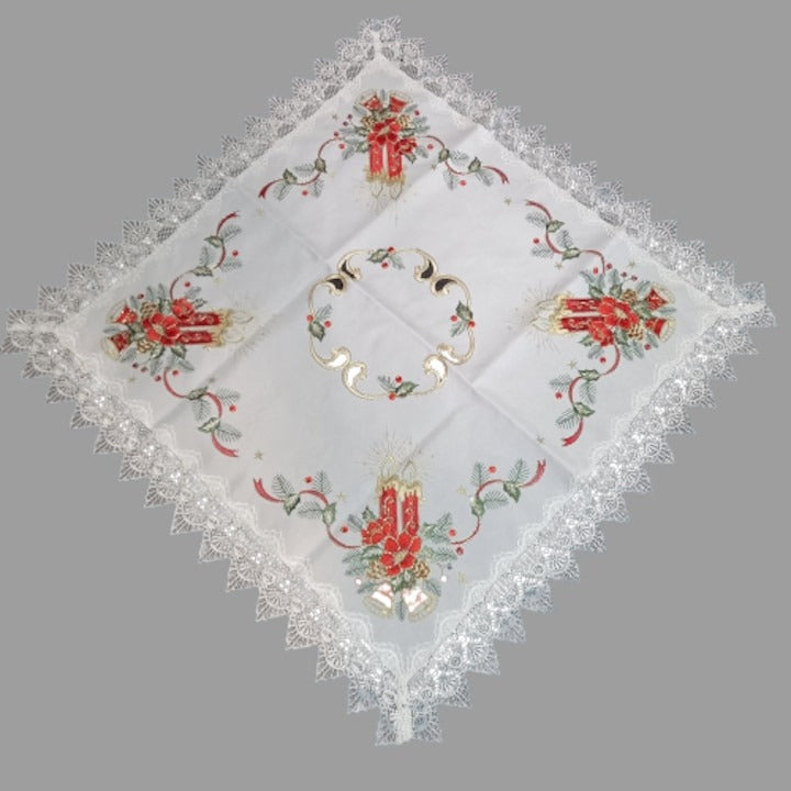 Fata de masa Craciun, Bumbac Satinat, 85x85 cm