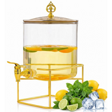 Borcan cu Robinet si Suport pentru  Limonada , Sticla+Bambus