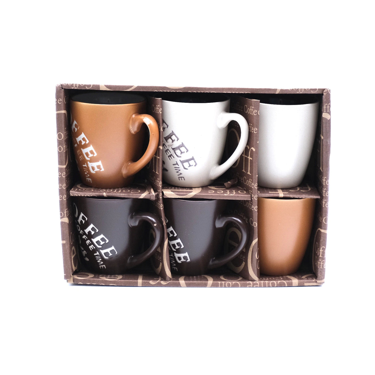 Set 6 Cani de Cafea, Ceramica, 300 ml, diametru 7 cm