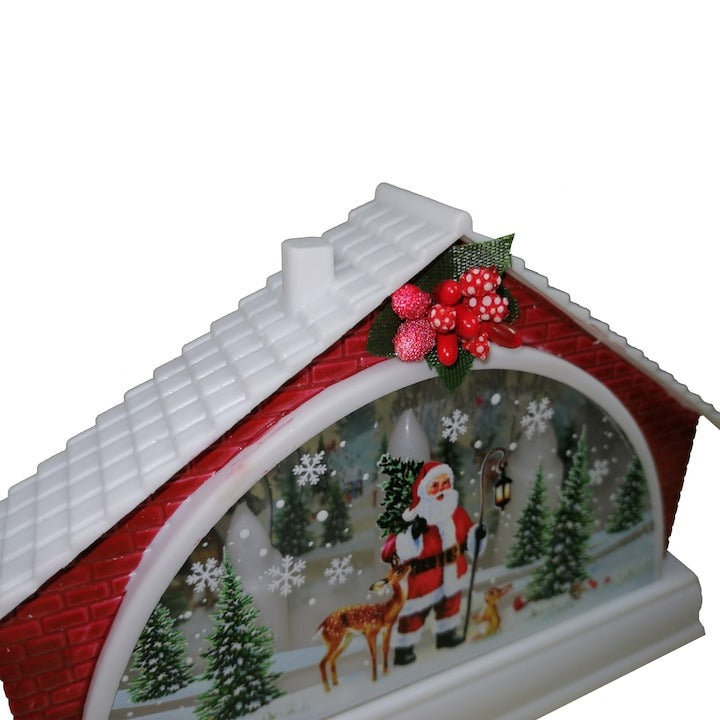 Decoratiune de Craciun, Casuta , LED, 15.5 cm