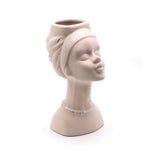 Vaza din Ceramica, forma de Cap de Femeie, 30.5 cm