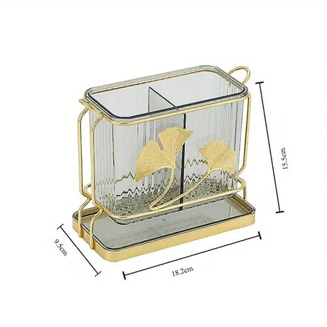 Suport Tacamuri, Din Plastic Texturat Si Metal,Auriu