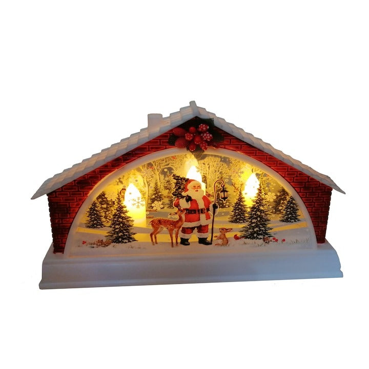 Decoratiune de Craciun, Casuta , LED, 15.5 cm