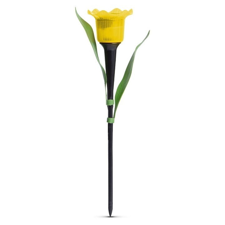 Lampă solară Lalea LED - galben / roșu / roz - 31 cm