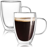 Cana de Cafea cu Pereti Dubli, Sticla Termorezistenta, 350 ml ST2