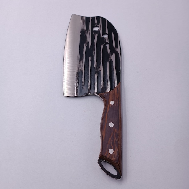 Cutit Satar, Lama Forjata, Maner Lemn , Agatatoare si Husa, 29/lama 18 cm, 400g