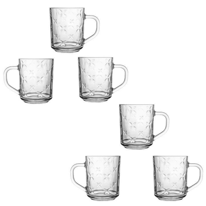 Set 6 cani sticla , diverse modele , 246 ml