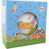 Serviciu de masa copiiUrsuleti / Pisici, opal, 5 piese