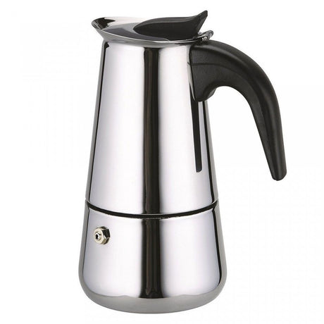 Espressor pentru aragaz 9 cesti, Inox, 800ml, Argintiu, cafea, bucatarie