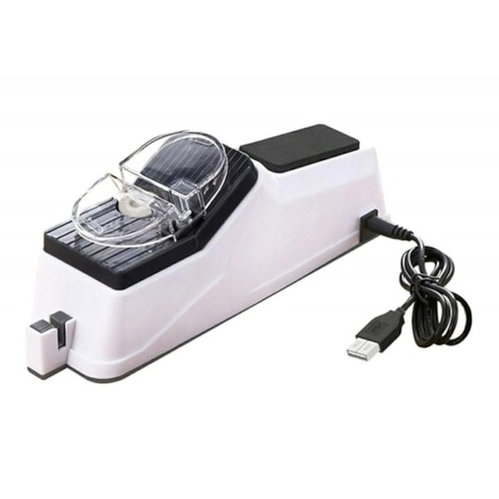 Aparat electric pentru ascutit cutite, alb