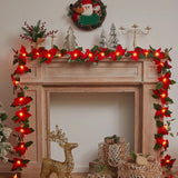 Ghirlanda cu Flori Decorative, Model Craciunita, 200 cm