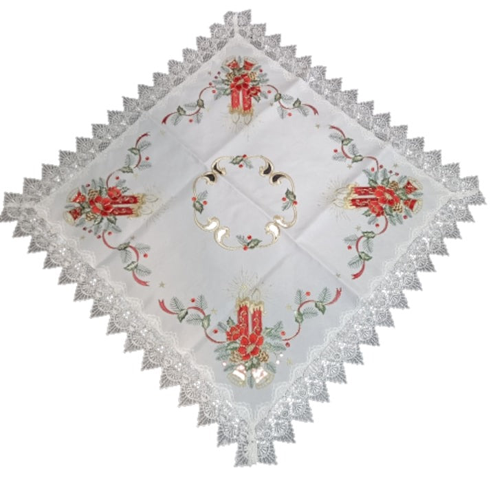 Fata de masa Craciun, Bumbac Satinat, 85x85 cm