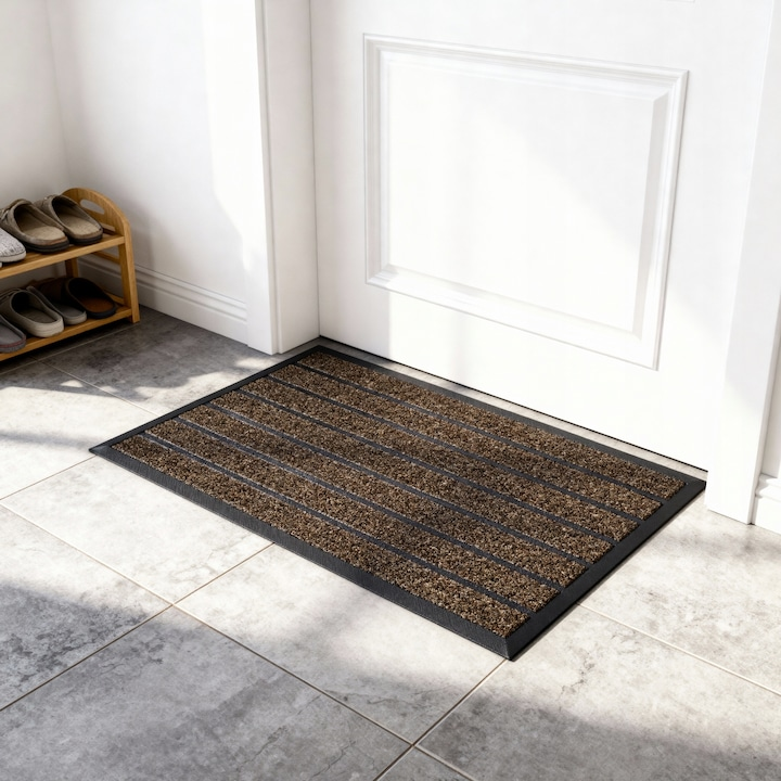 Covor intrare din Pvc si Material Textil, 60x40 cm