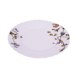 Set 6 Farfurii Intimnse opal, model floral-pasari, 25.5 cm