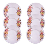 Set 6 Farfurii intinse, Opal, model floral ,25.5 cm