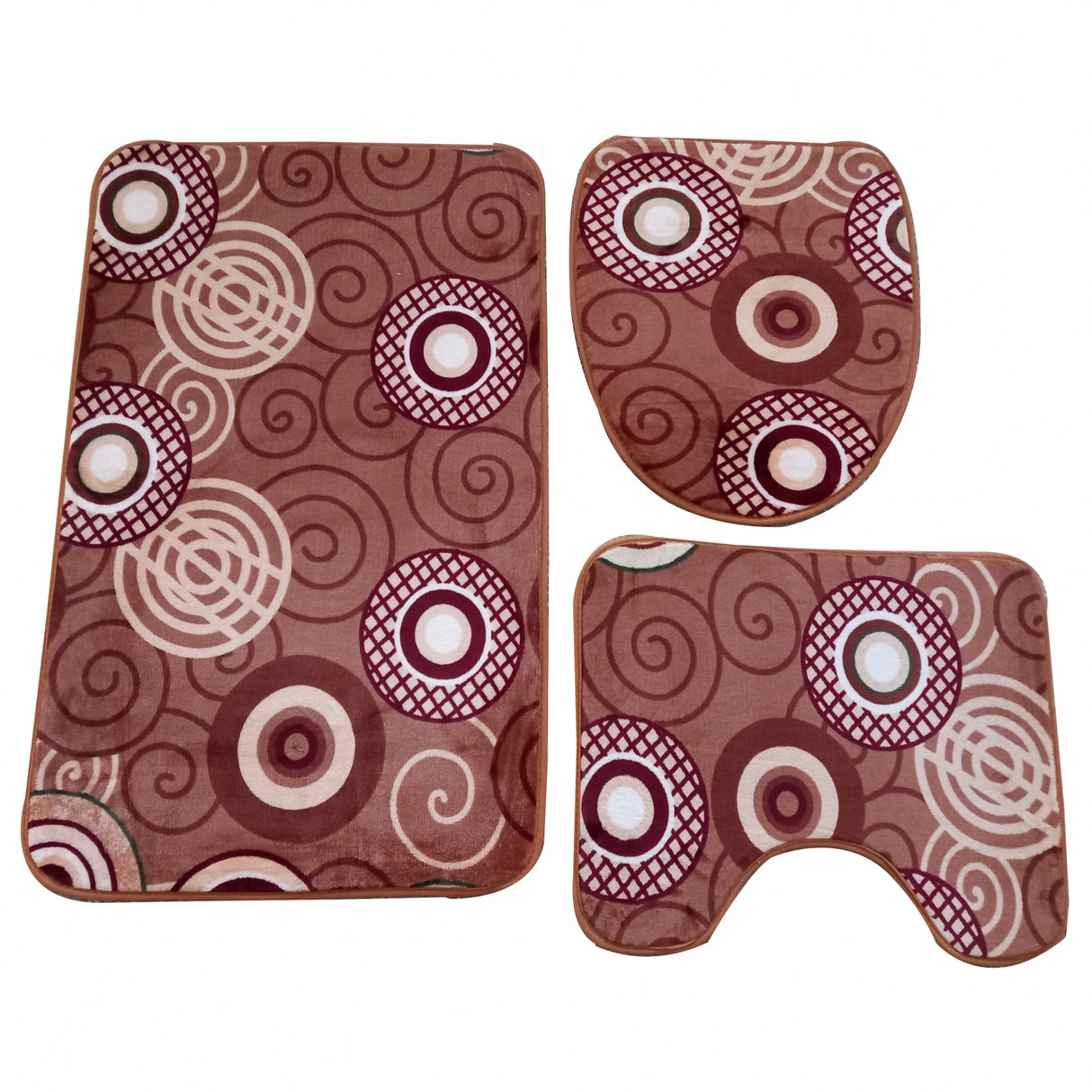 Set 3 covorase pentru baie, Material Textil, 80x50 cm