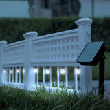 Set 4 Garduri solare cu LED, 58x36x3.5 cm