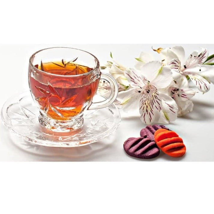 Set 6 Cesti Cafea din Sticla Transparente si Farfurii, Model