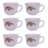 Set 6 cesti pentru Cafea sau Ceai, Opal, model florat Trandafiri /Artar  , 200 ml