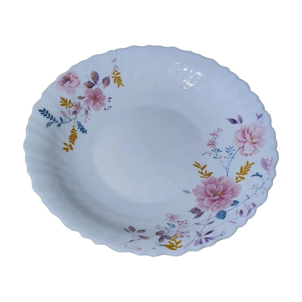 Set 6 Farfurii adanci opal, model floral, 21.5 cm