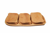 Set 7 Tavi Servire din Lemn, 60x22x3 cm , aperitive, branzeturi, fructe, legume, carne, bucatarie, suvenir, masa festiva