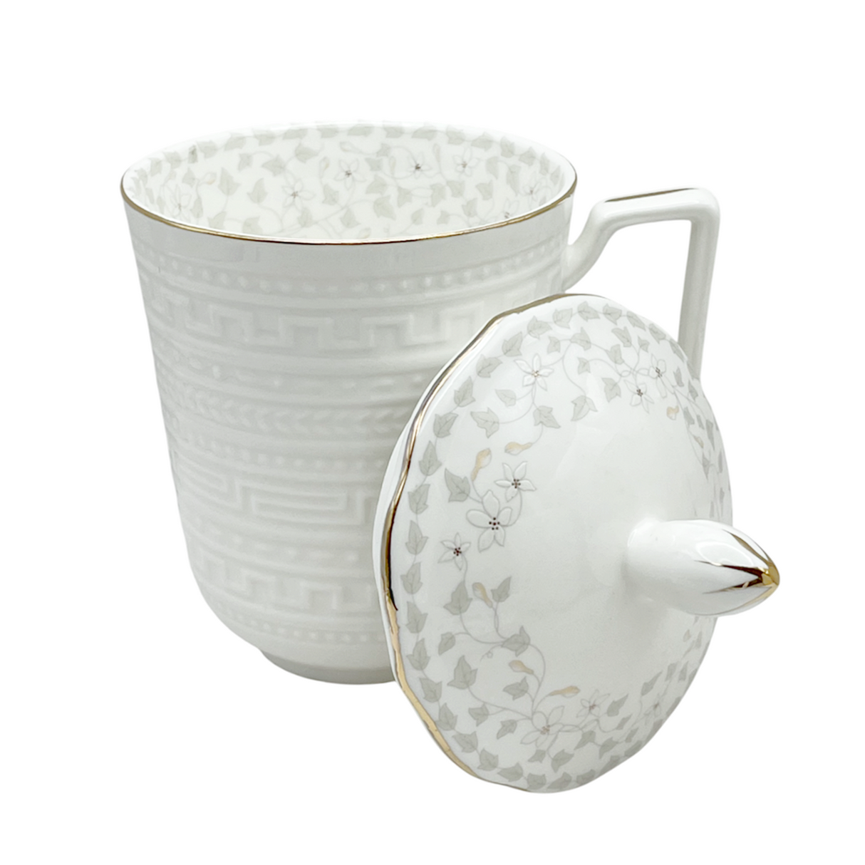 Cana portelan cu infuzor si capac , 350ml