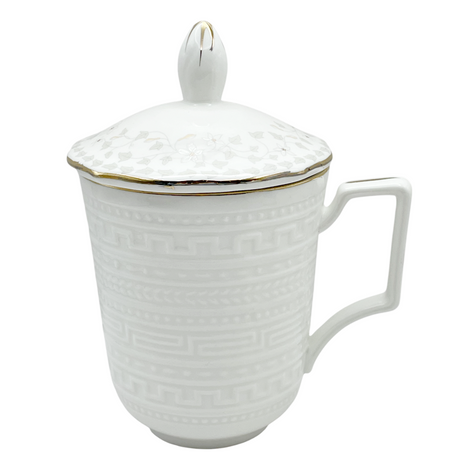 Cana portelan cu infuzor si capac , 350ml