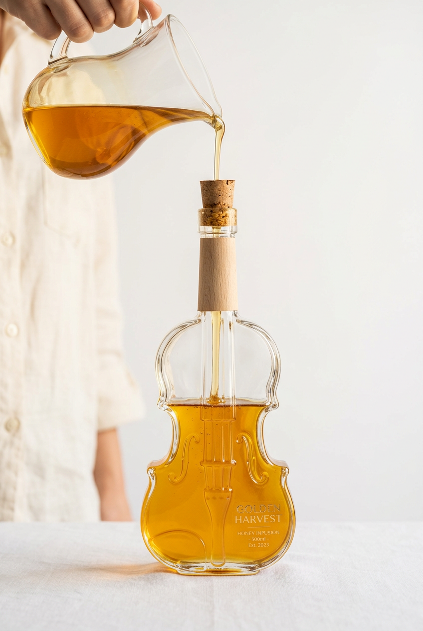 Sticla cu dop model Vioara,500 ml