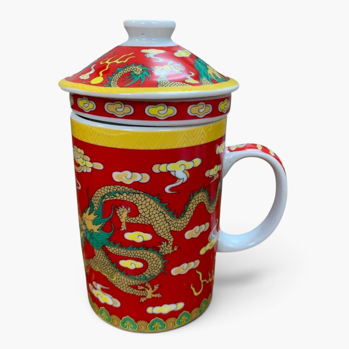 Cana ceai cu infuzor si capac,300 ml, ceramică,diverse modele