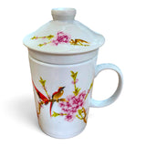 Cana ceai cu infuzor si capac,300 ml, ceramică,diverse modele