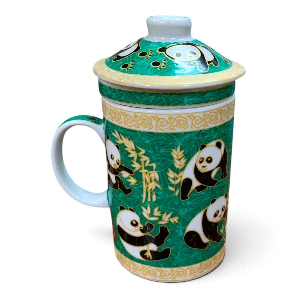 Cana ceai cu infuzor si capac,300 ml, ceramică,diverse modele