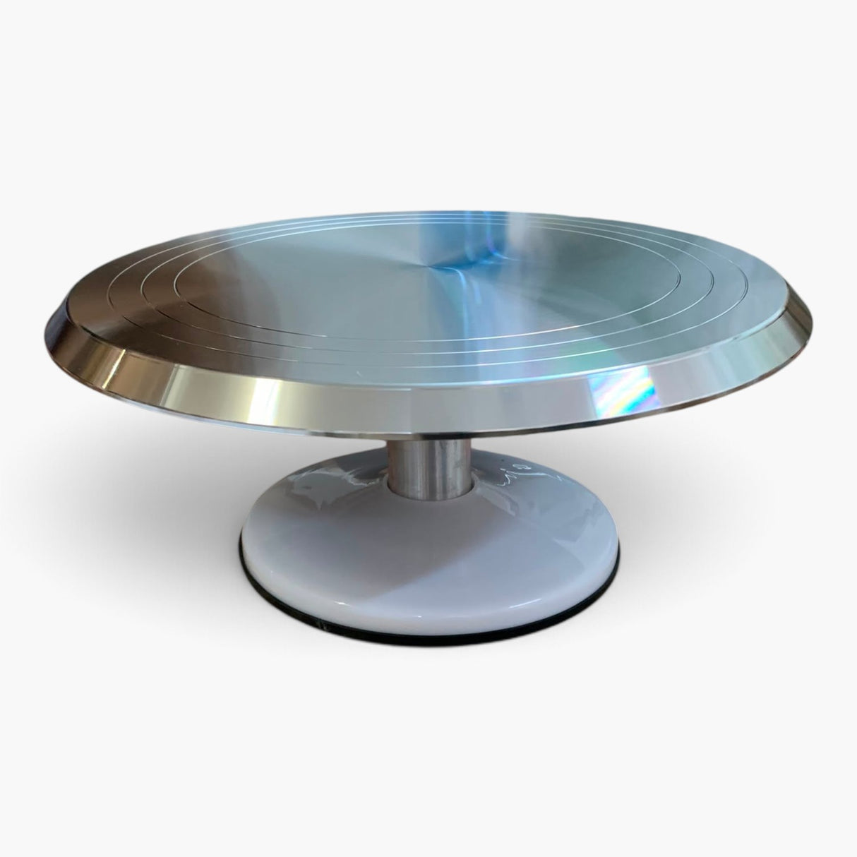 Platou cu Picior Rotativ pentru Tort, Aluminiu cu Picior Antiaderent, 30 cm