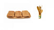 Set 7 Tavi Servire din Lemn, 60x22x3 cm + 5 ustensile din lemn cu suport din lemn inclus, bucatarie, servirea mesei, platou
