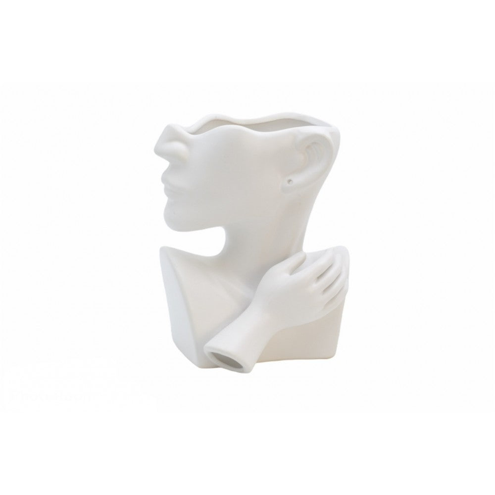 Vaza decor Lady Face Profil din Ceramica, 18x10x23 cm