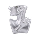 Vaza decor Lady Face Profil din Ceramica, 19x13x25 cm