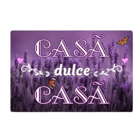 Covoras intrare Floral, Casa dulce Casa, poliester, 60x40cm