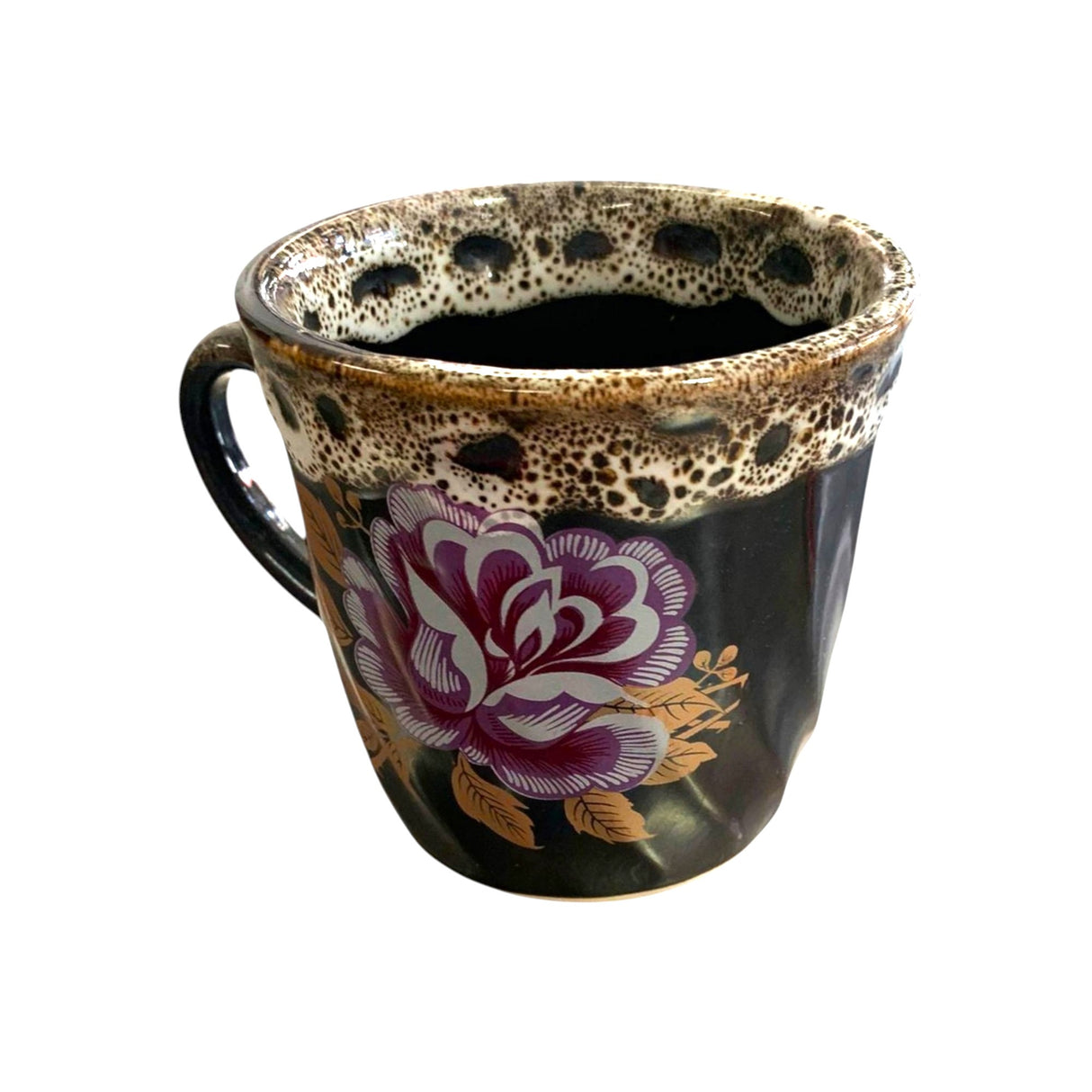 Cana ceramica maro Floral , 300 ml