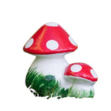 Ciuperca decorativa pentru gradina, din ceramica, 16 cm