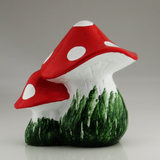Ciuperca decorativa pentru gradina, din ceramica, 16 cm